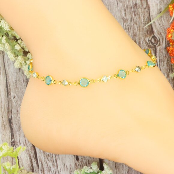 "Dainty Anklet for Women – Elegant Everyday Jewelry & Perfect Gift | MLCRC1259 - Picture 3 of 10